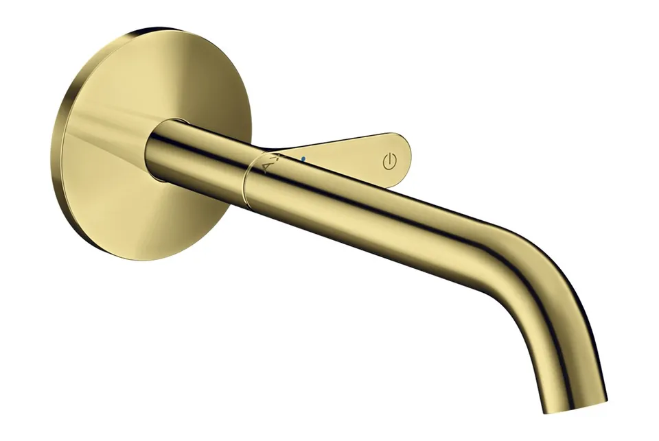 Змішувач AXOR One Select 220 для умивальника зі стіни, Polished Gold Optic (48112990)