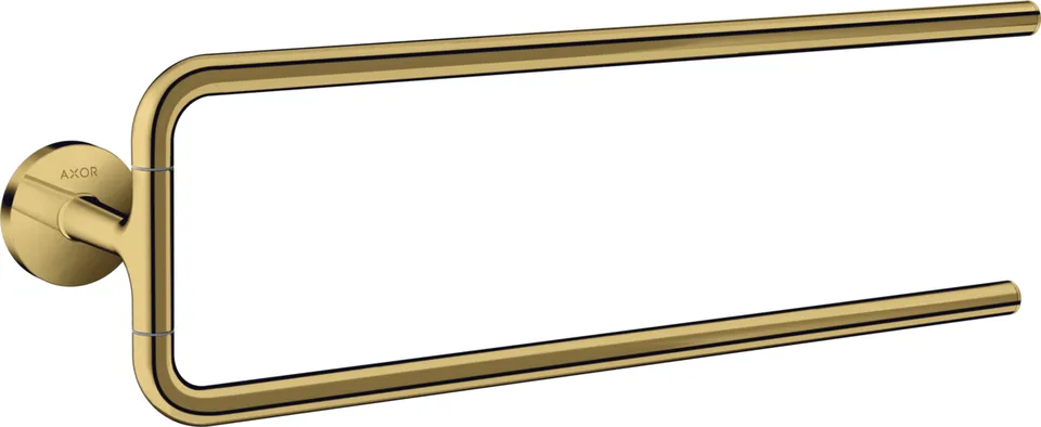 Рушникотримач 49 см поворотний подвійний Axor Universal Circular, Polished Gold Optic (42822990)