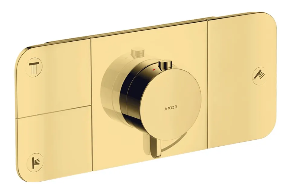 Термостат для 3-х споживачів Axor One, Polished Gold Optic 45713990