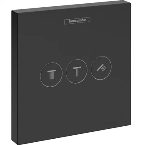 Перемикач ShowerSelect на 3 клавіші Matt Black (15764670)
