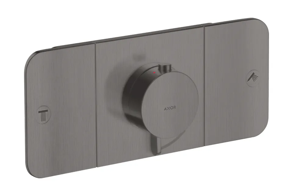 Термостат для 2-х споживачів Axor One, Brushed Black Chrome 45712340