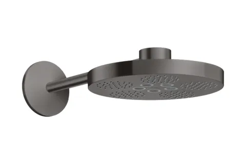 Верхній душ Axor One 280 2jet зі стіновим кронштейном, Brushed Black Chrome (48492340)