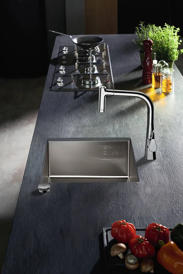 Кухонна мийка S711-F450 на стільницю 1x35d 550х500 Stainless Steel (43301800) — фото 2