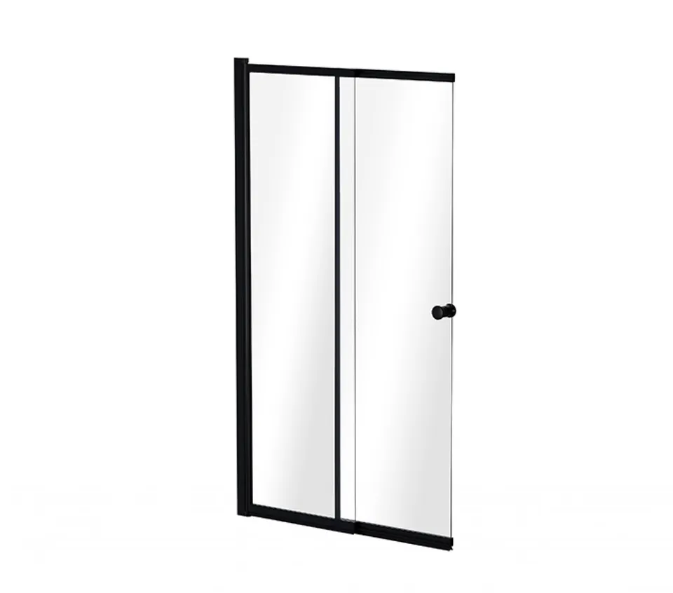 Шторка для ванни BESCO Easy Slide Black-2S 100x150