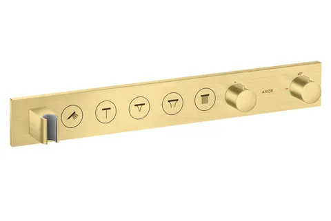 Термостат для 5-х споживачів AXOR Select прихований монтаж Brushed Brass 18358950