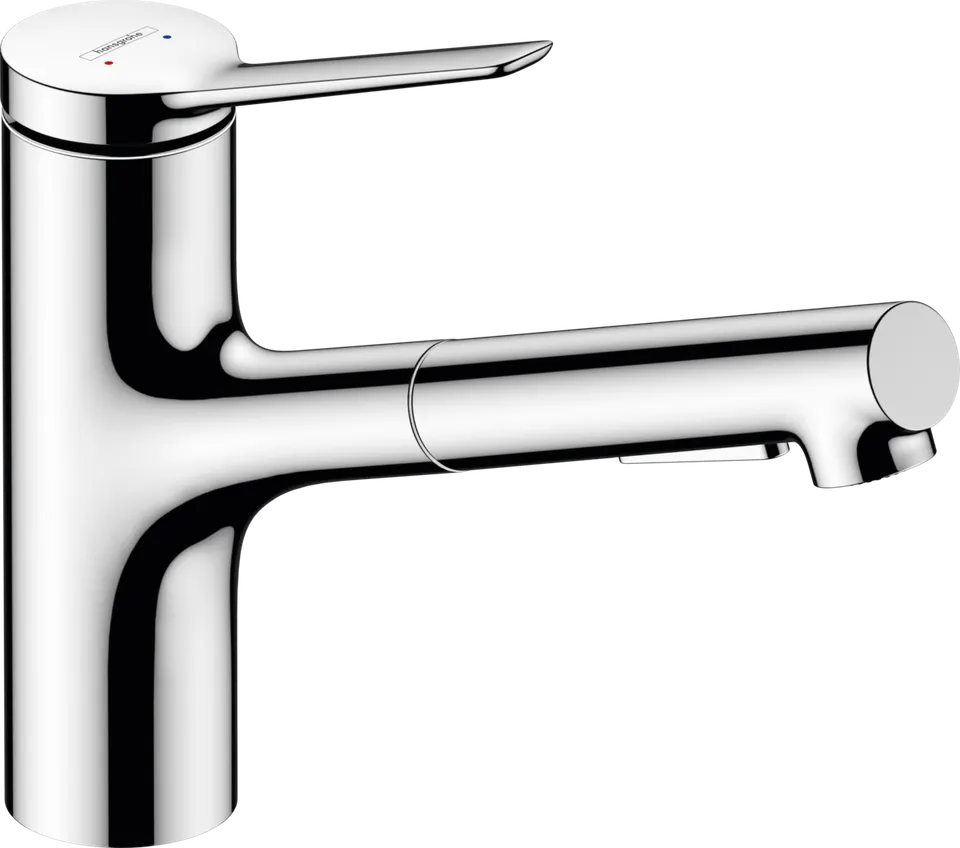 Змішувач Zesis M33 150 2jet кухонний з витяжним виливом sBox Lite, Chrome (74803000)