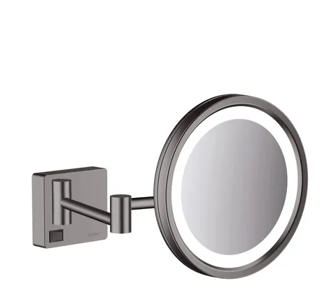 AddStoris Дзеркало для гоління з LED освітленням, Brushed Black Chrome (41790340)