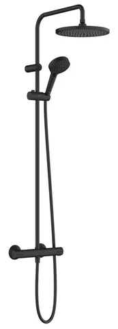 Душова система Vernis Blend Showerpipe 240 1jet EcoSmart з термостатом, Matt Black (26428670)