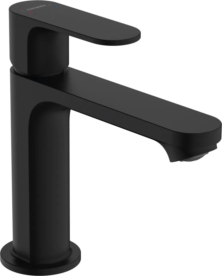 Змішувач Rebris S 110 для умивальника з донним клапаном pop-up, Matt Black (72517670)
