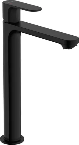 Змішувач Rebris S 240 CoolStart EcoSmart+ для умивальника з донним клапаном pop-up, Matt Black (72590670)