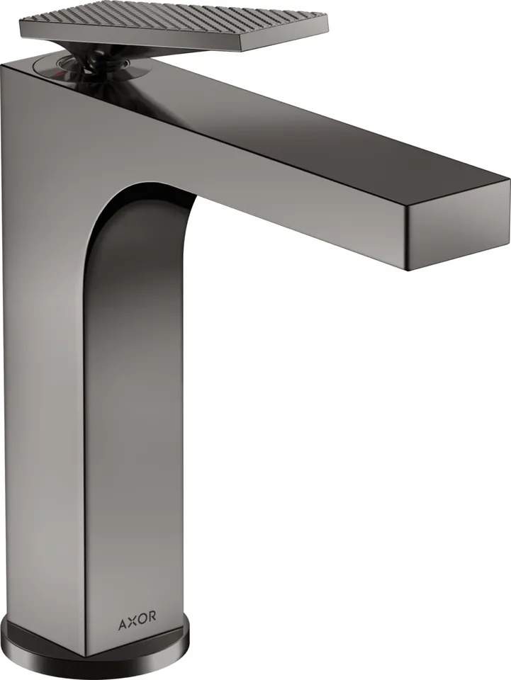Змішувач Axor Citterio 160 Lever rhombic cut для умивальника pop-up, Polished Black Chrome 39071330