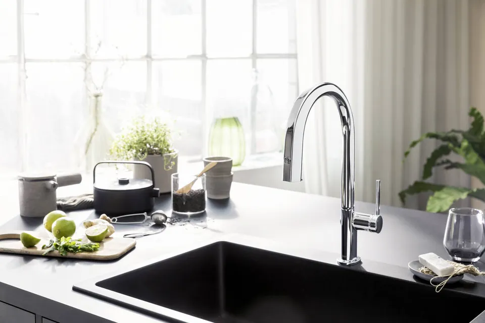 Змішувач Aqittura M91 FilterSystem 210 1jet pull-out кухонний, Chrome (76803000) — фото 2