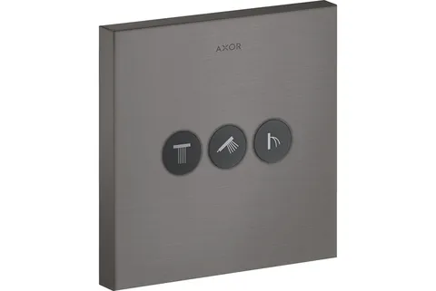 Запірно-перемикаючий вентиль AXOR ShowerSelect Square на 3 функції, Brushed Black Chrome (36717340)