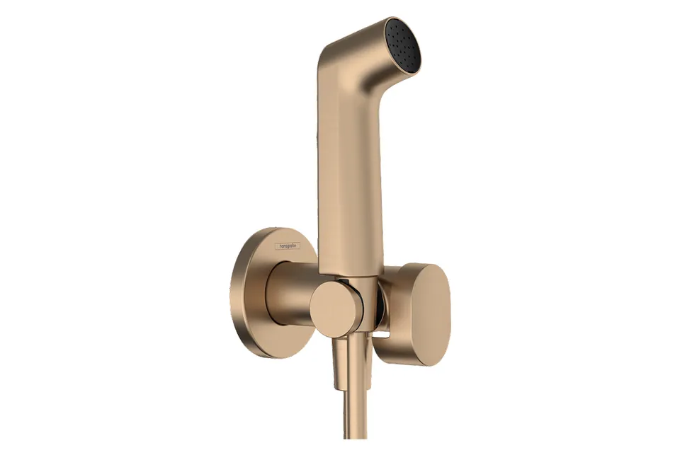 Комплект гігієнічного душу S EcoSmart+ на змішану воду, Brushed Bronze (29232140)