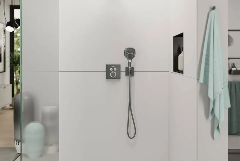 Шлангове під'єднання FixFit Porter E з тримачем, Brushed Black Chrome (26889340) — фото 2
