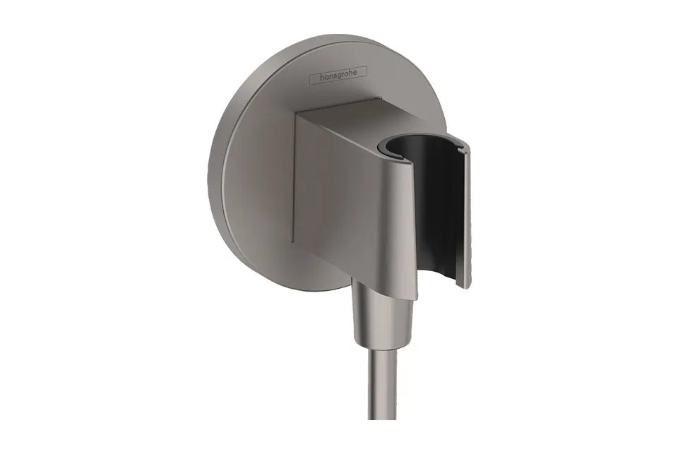 Шлангове під'єднання FixFit Porter S з тримачем Brushed Black Chrome (26888340)