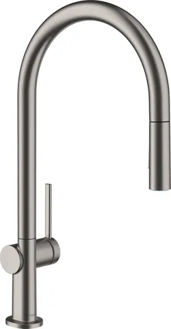 Змішувач Talis 210 2jet кухонний з витяжним виливом Sbox, Brushed Black Chrome (72801340)