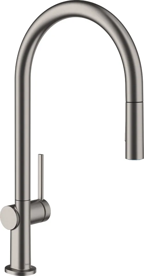 Змішувач Talis 210 2jet кухонний з витяжним виливом Sbox, Brushed Black Chrome (72801340)
