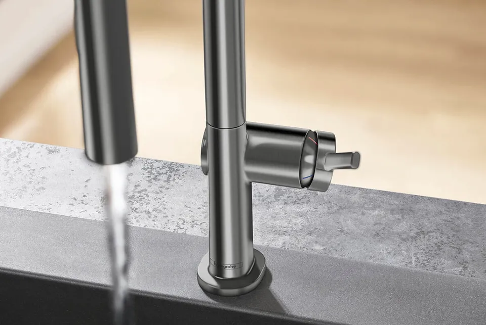 Змішувач Talis 210 2jet кухонний з витяжним виливом Sbox, Brushed Black Chrome (72801340) — фото 3
