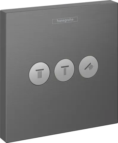 Перемикач ShowerSelect на 3 клавіші Brushed Black Chrome (15764340)