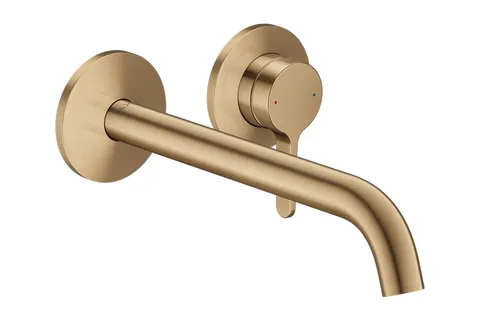 Змішувач AXOR One 220 для умивальника зі стіни, Brushed Bronze (48120140)