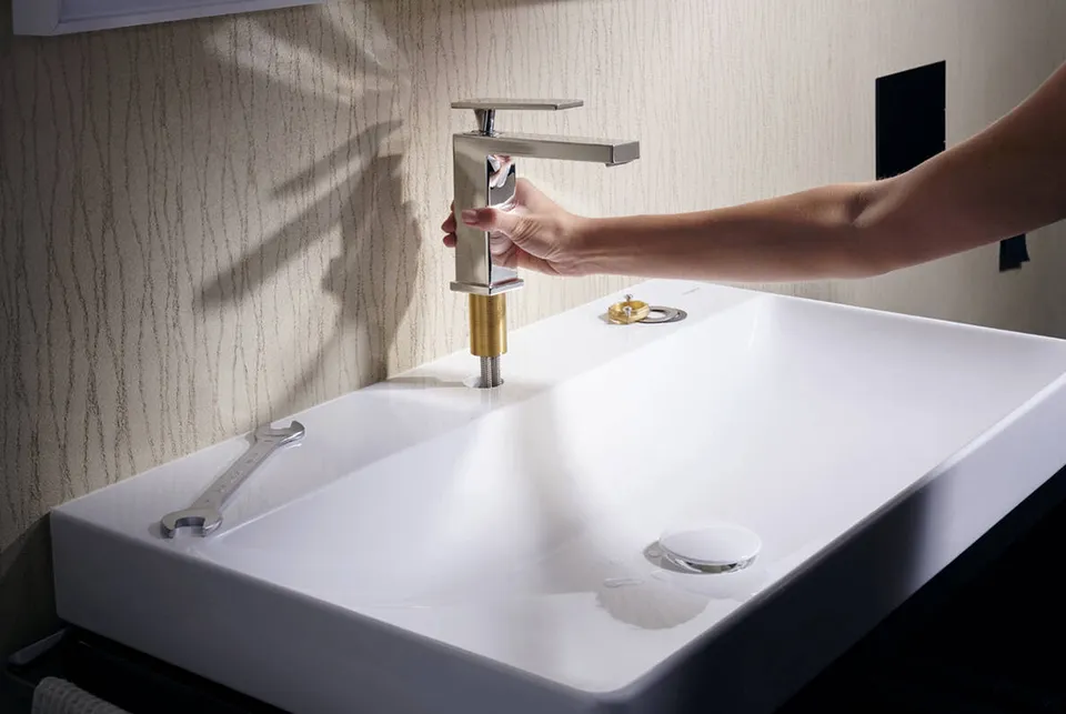 Змішувач Tecturis E 110 CoolStart EcoSmart+ з pop-up для умивальника, Chrome (73014000) — фото 6