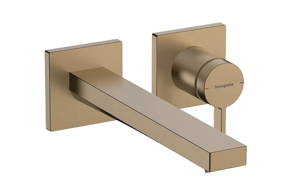 Змішувач Tecturis E 225 для умивальника зі стіни, Brushed Bronze (73051140)
