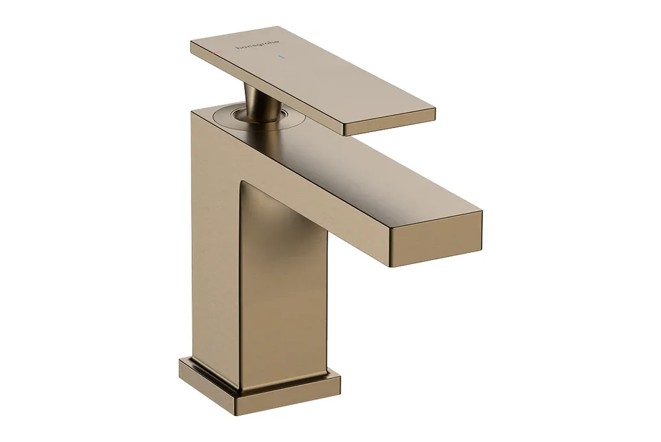 Змішувач Tecturis E 80 CoolStart EcoSmart+ для умивальника без донного клапана, Brushed Bronze (73001140)