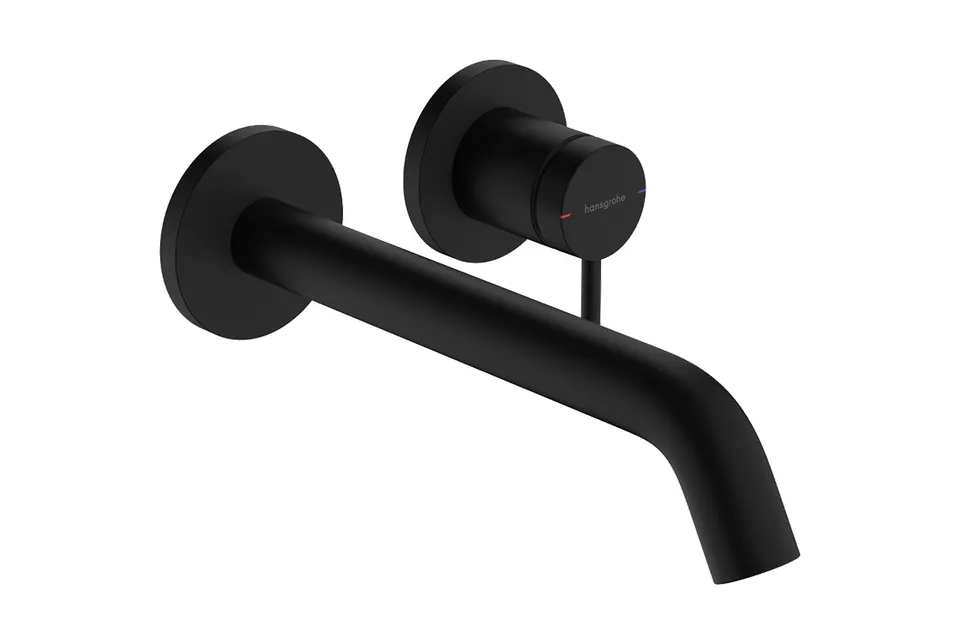 Змішувач Tecturis S 225 для умивальника зі стіни, Matt Black (73351670)