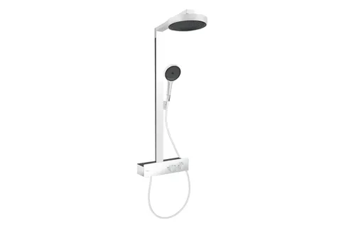 Душова система Rainfinity Showerpipe 250 1jet EcoSmart з термостатом ShowerTablet 350, Matt White (28742700)