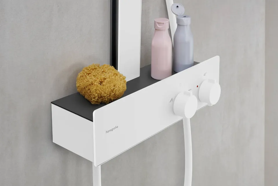 Душова система Rainfinity Showerpipe 360 1jet з термостатом ShowerTablet 350, Matt White (26853700) — фото 4