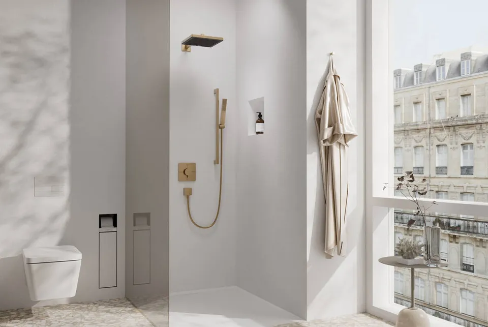 Термостат прихованого монтажу ShowerSelect Comfort E на 2 функції, Brushed Bronze (15572140) — фото 3