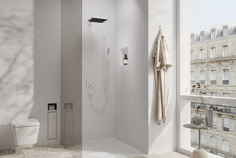 Термостат прихованого монтажу ShowerSelect Comfort E на 2 функції, Matt White (15572700) — фото 2