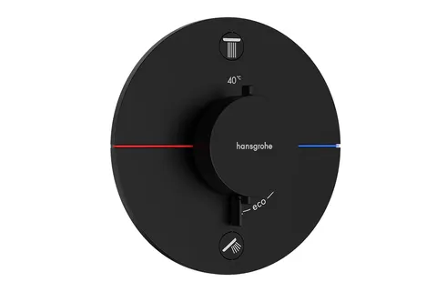 Термостат прихованого монтажу ShowerSelect Comfort S на 2 функції, Matt Black (15554670)