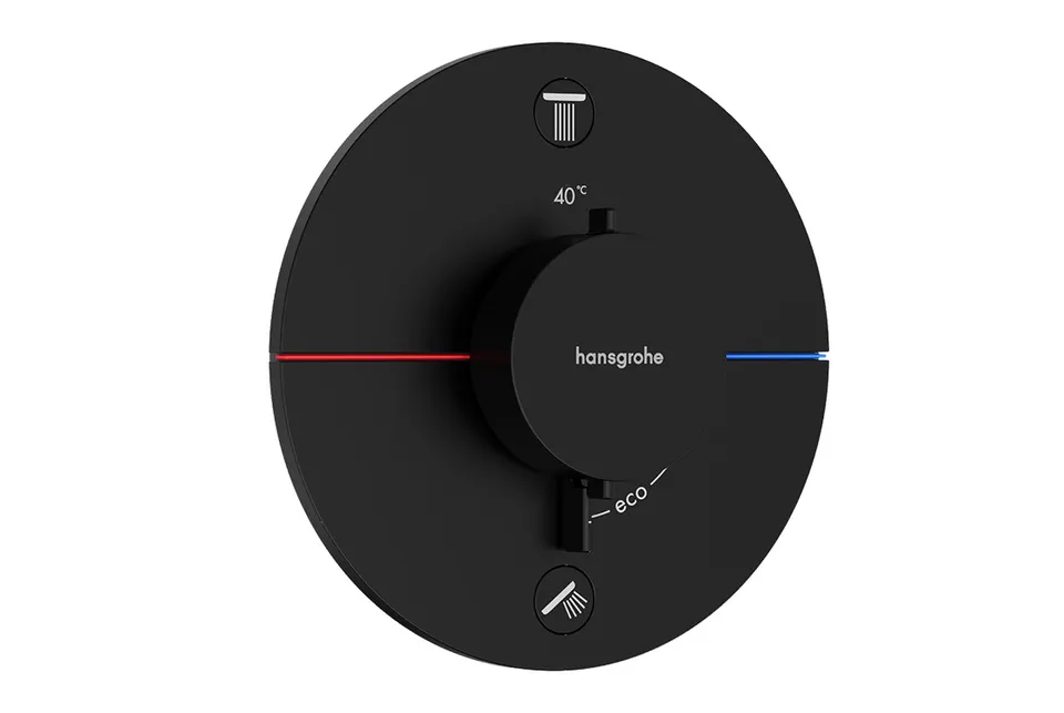 Термостат прихованого монтажу ShowerSelect Comfort S на 2 функції, Matt Black (15554670)