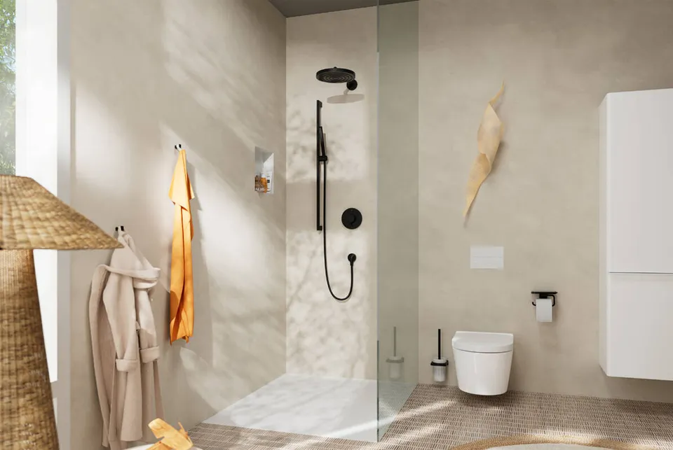 Термостат прихованого монтажу ShowerSelect Comfort S на 2 функції, Matt Black (15554670) — фото 2