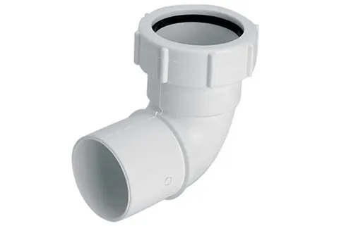 Коліно 90° з гайкою d50, 50C-WH