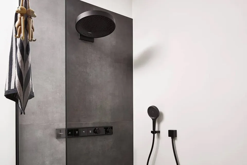 Верхній душ Rainfinity 360 3jet з тримачем, Brushed Black Chrome (26234340) — фото 2