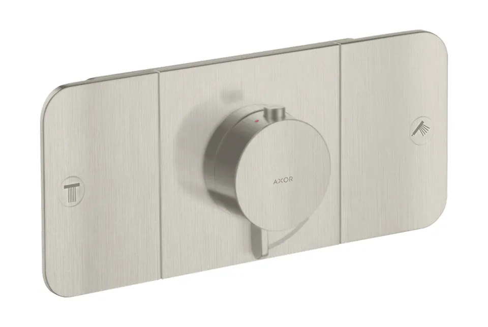 Термостат для 2-х споживачів Axor One, Stainless Steel Optic 45712800