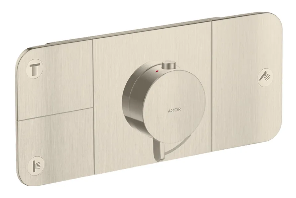 Термостат для 3-х споживачів Axor One, Brushed Nickel 45713820