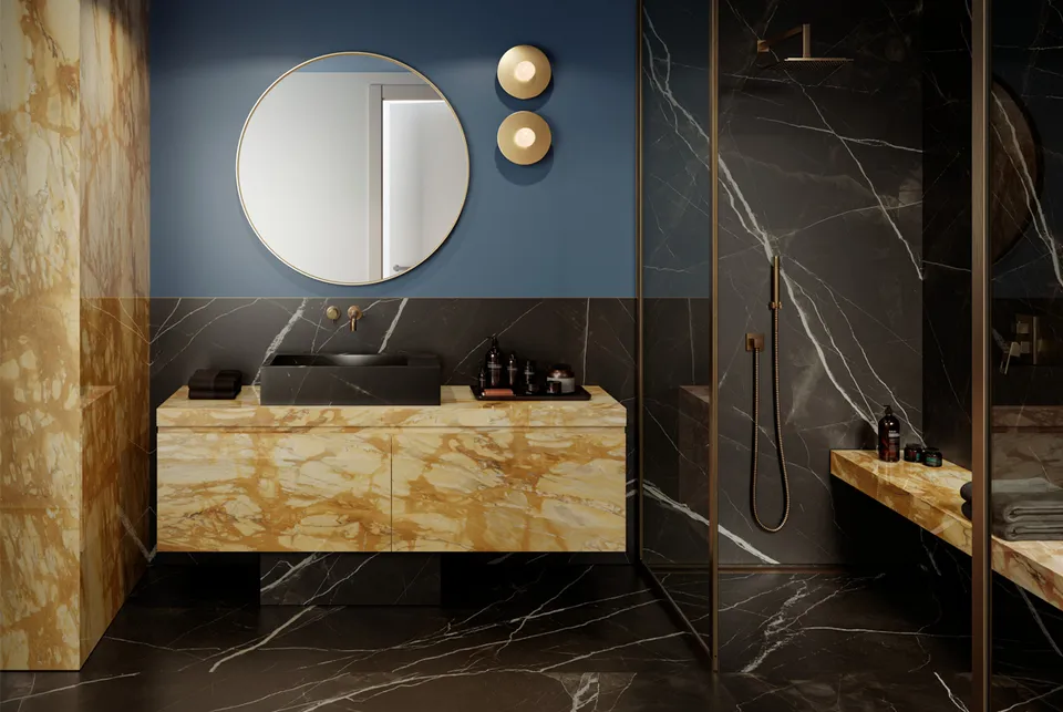 MEMT GRANDE MARBLE LOOK CALACATTA BLACK RET 120х120 (плитка для підлоги і стін) — фото 4