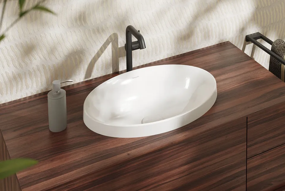 Умивальник Xuniva D SmartClean врізний на стільницю 550х400 мм, White (61058450) — фото 2