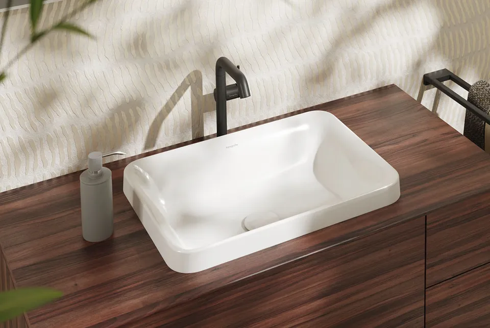 Умивальник Xuniva Q SmartClean врізний на стільницю 550х400 мм, White (61066450) — фото 2