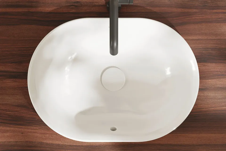 Умивальник Xuniva U SmartClean врізний на стільницю, 550х400 мм, White (61062450) — фото 3
