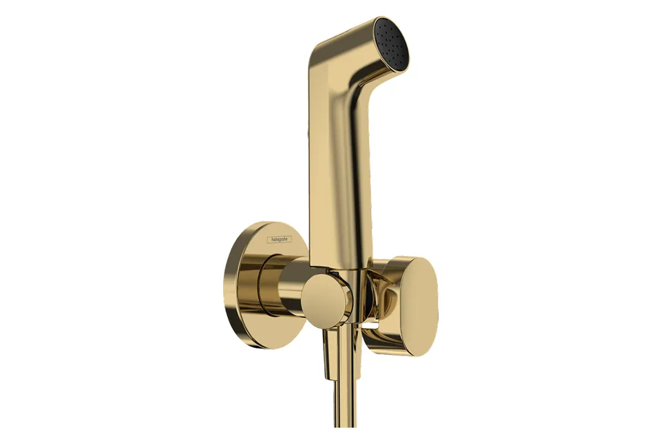 Комплект гігієнічного душу S EcoSmart+ на змішану воду, Polished Gold Optic (29232990)