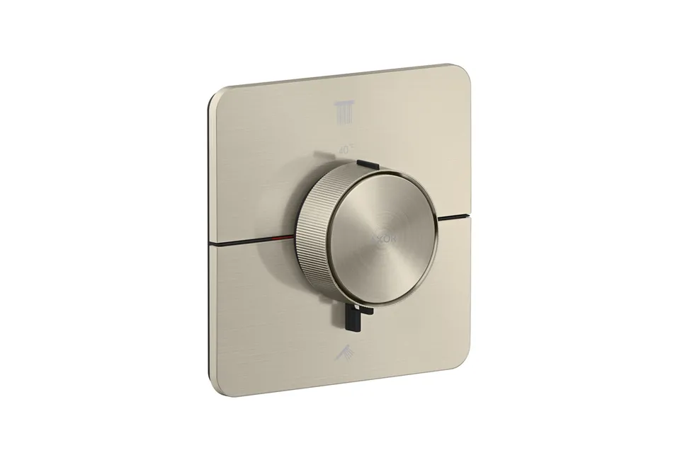 Термостат прихованого монтажу AXOR ShowerSelect ID Softsquare на 2 функції, Brushed Nickel (36754820)