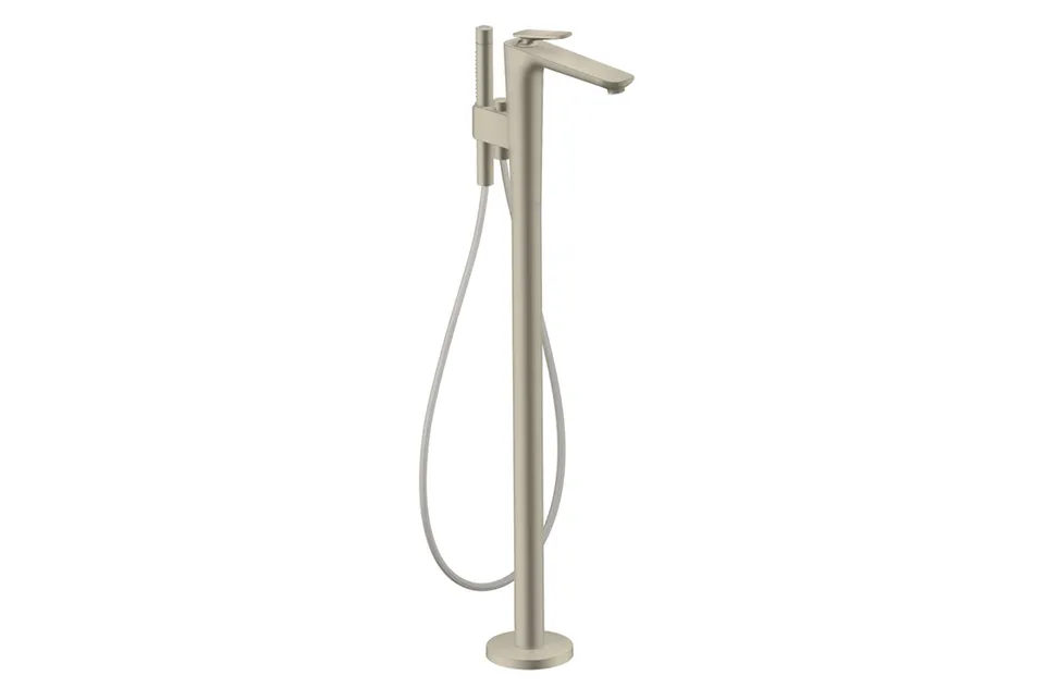 Змішувач Axor Citterio C для ванни підлоговий Cubic cut, Brushed Nickel (49441820)