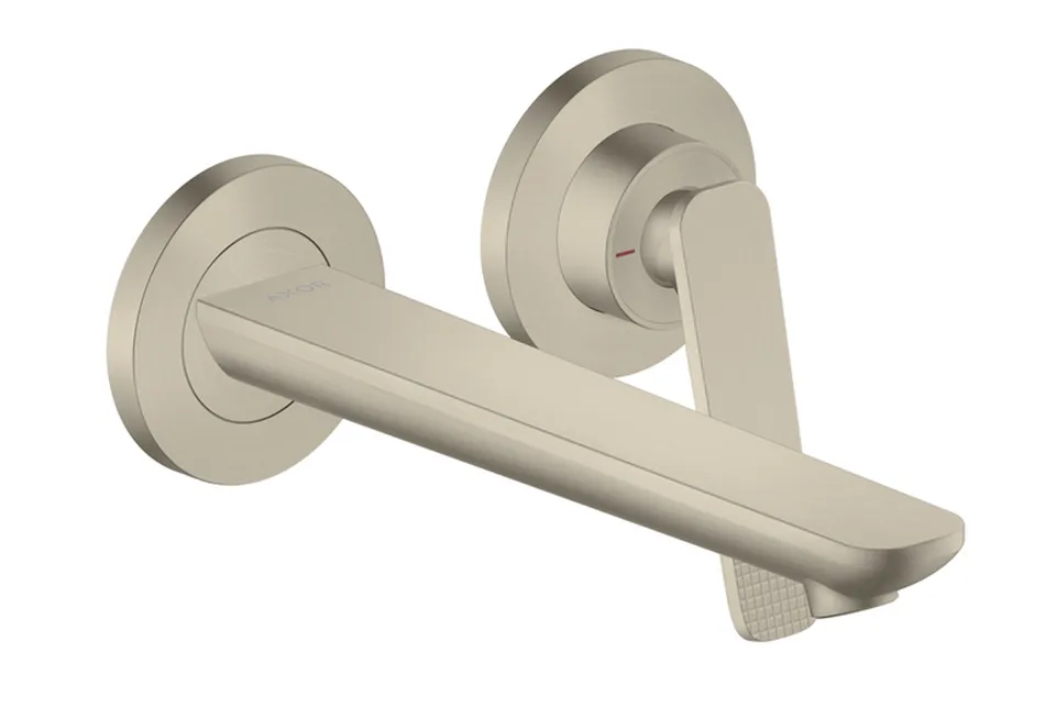 Змішувач Axor Citterio C 195 Cubic cut для умивальника зі стіни, Brushed Nickel (49111820)