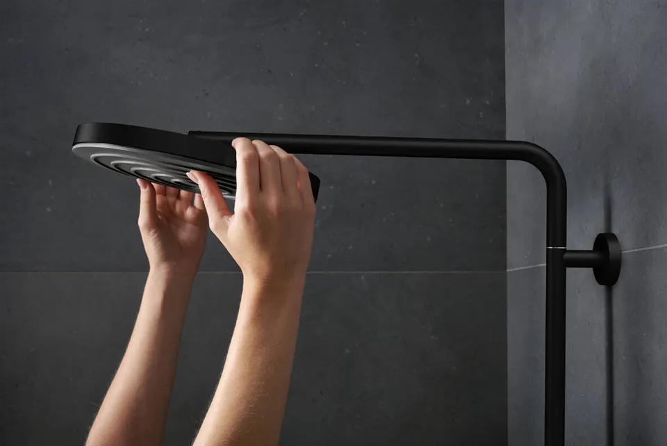 Душова система Pulsify S Puro Showerpipe 260 1jet EcoSmart з Ecostat Fine, Matt Black (24237670) — фото 5