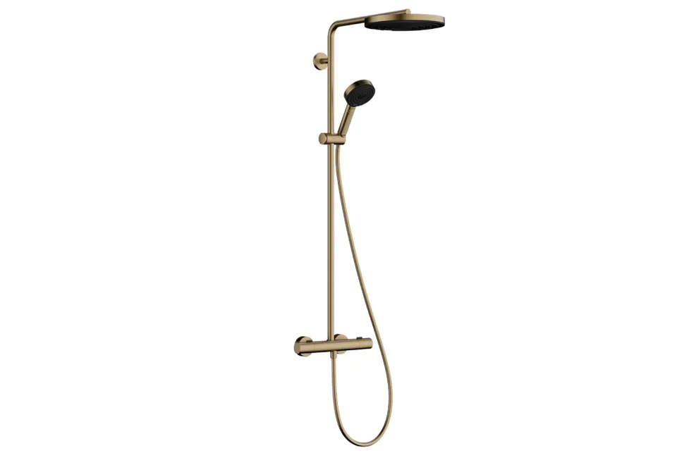 Душова система Pulsify S Puro Showerpipe 260 1jet EcoSmart з Ecostat Fine, Brushed Bronze (24237140)